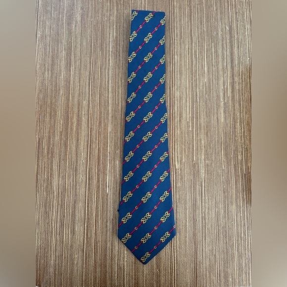 Hermes MORS Blue Silk Tie - Picture 2 of 6